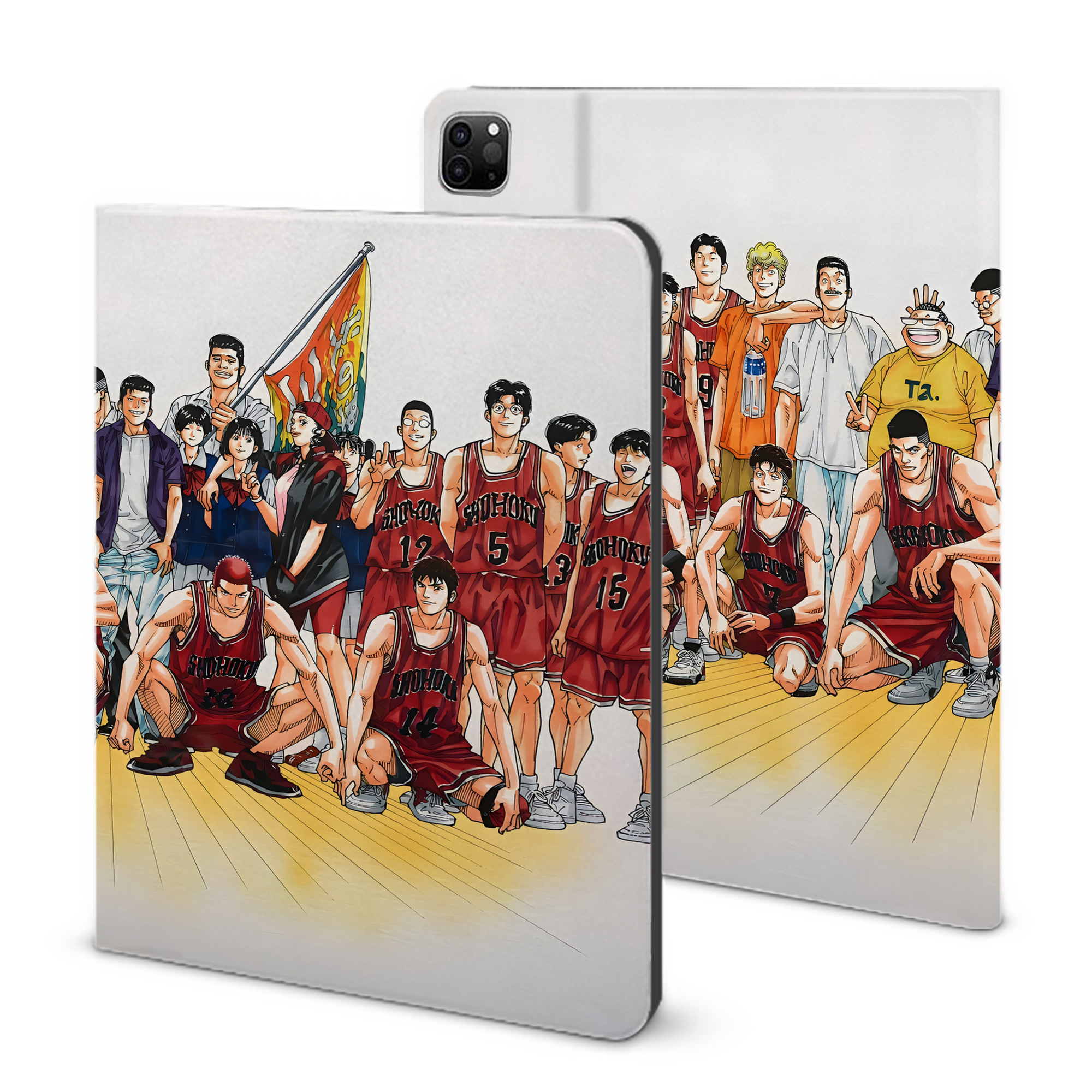 （画像用） SLAM DUNK／スラムダンク IPad ケース ブック型 PUレザー TPU 耐衝撃 軽量 薄型 ペン収納なし 全面保護 IPad 各モデル対応
